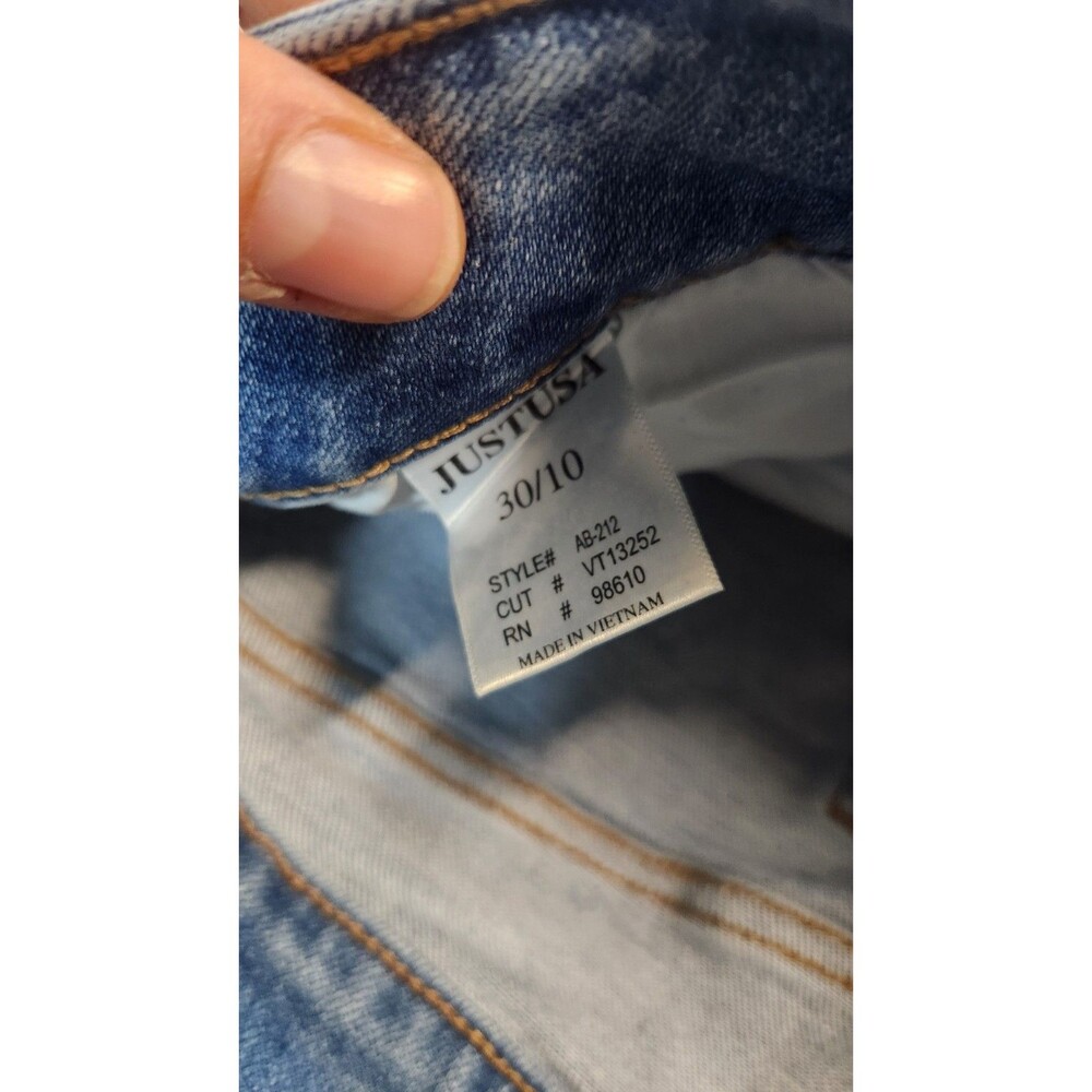 Just USA Womens Indigo Blue 30/10 Palmers Slim Double Button Wide Leg Jeans NWT - Picture 14 of 15